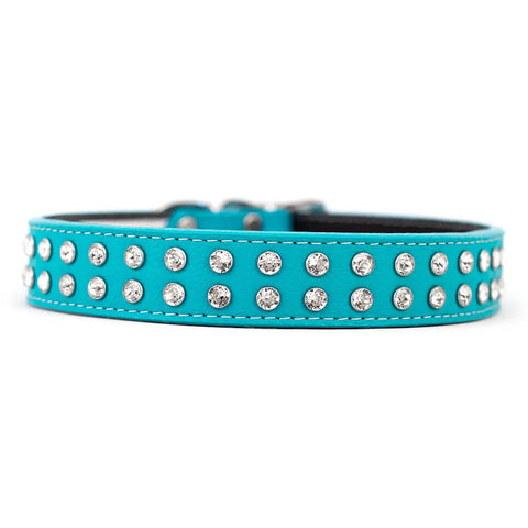 Swarovski Crystallized Tuscan Leather Dog Collar – Durable Soft Interior – Made in USA Quality Craftsmanship Auburn Leathercrafters  item