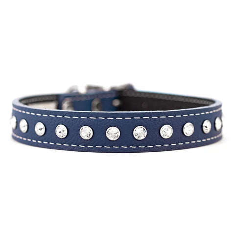 Swarovski Crystallized Tuscan Leather Dog Collar – Durable Soft Interior – Made in USA Quality Craftsmanship Auburn Leathercrafters  item