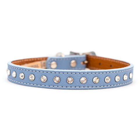 Swarovski Crystallized Tuscan Leather Dog Collar – Durable Soft Interior – Made in USA Quality Craftsmanship Auburn Leathercrafters  item
