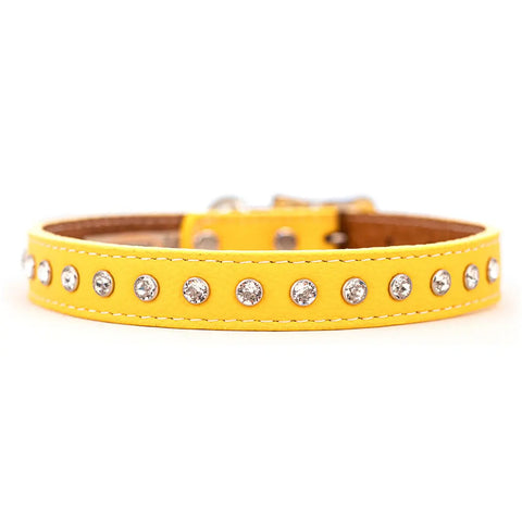 Swarovski Crystallized Tuscan Leather Dog Collar – Durable Soft Interior – Made in USA Quality Craftsmanship Auburn Leathercrafters  item