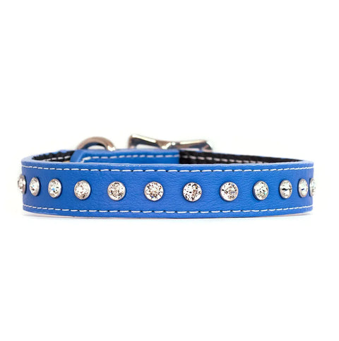 Swarovski Crystallized Tuscan Leather Dog Collar – Durable Soft Interior – Made in USA Quality Craftsmanship Auburn Leathercrafters  item