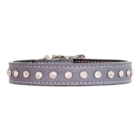 Swarovski Crystallized Tuscan Leather Dog Collar – Durable Soft Interior – Made in USA Quality Craftsmanship Auburn Leathercrafters  item