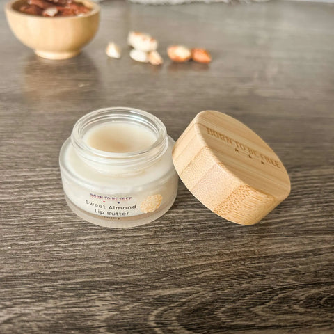 Sweet Almond Lip Butter – Nourishing Natural Lip Balm with Grass-Fed Beef Tallow | Made in USA Born to be Free  Lip Butter