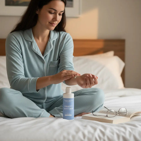 Sweet Dreams Organic Magnesium Lotion 2oz – Calming Lavender Chamomile Moisturizer | Made in USA Taylor Made Organics  therapeutic lotion