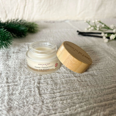 Sweet Peppermint Lip Butter – Natural Nourishing Lip Balm with Grass-Fed Beef Tallow | Made in USA Born to be Free  Lip Butter