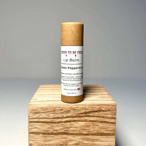 Sweet Peppermint Moisturizing Lip Balm – Natural Tallow Formula for Dry Lips | Born To Be Free | Made in USA Born to be Free  Lip Balm