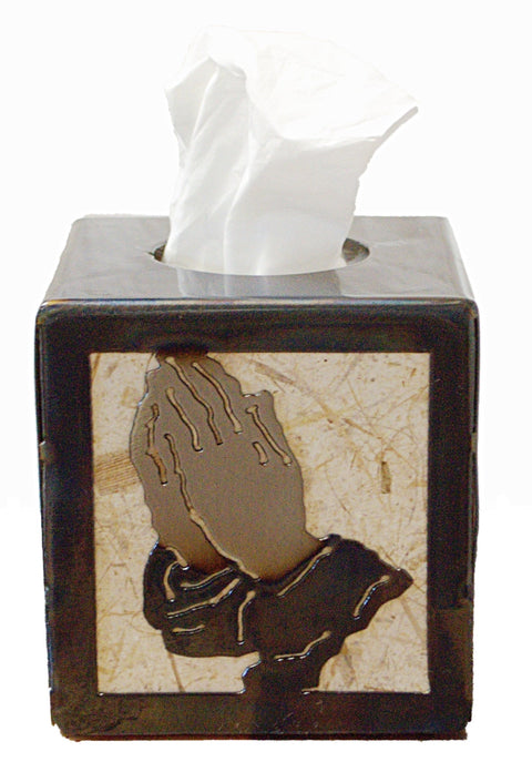 Religious Prayer Design Tissue Box Cover – Calvary Cross Symbol Home Decor | Made in USA Knights Home Decor  item