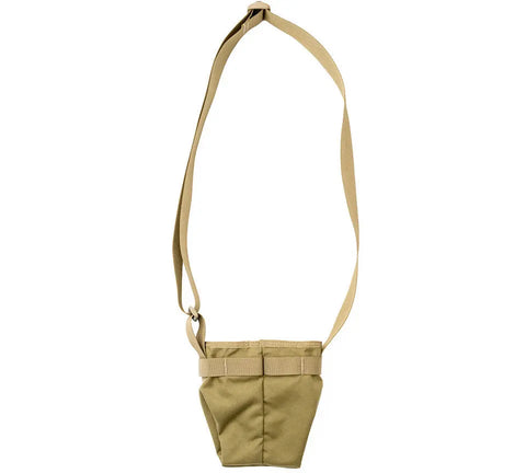 The MIS AB Shoulder Pouch in Coyote Tan is a minimalist, water-resistant Cordura Nylon bag with an adjustable strap and rectangular compartment, made in the USA for everyday reliability.