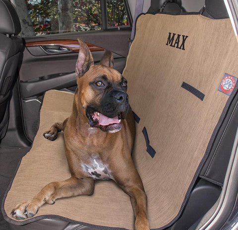Personalized Solid Back Seat Cover for Pets – Durable Car Protector | Made in USA Majestic Pet 