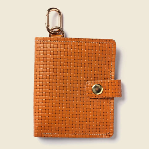 Tan Leather Wallet With Snap Closure – 4x3.5 Inch | Handmade in USA CASUPO  Small Bifold