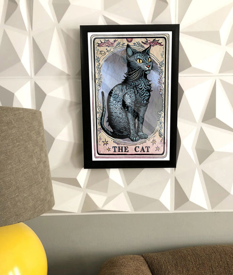Tarot Cat Art Poster 11x17 Inch – Mystical Wall Décor by Rich Jackson | Made in USA Skinny Pete's Gourmet Catnip  Art