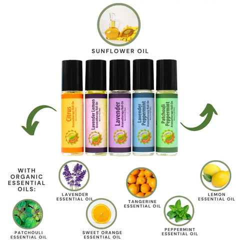 Taspen Organic Aromatherapy Roll-Ons – Essential Oil Blends | Made in USA Taspen's Organics  Aromatherapy (8)