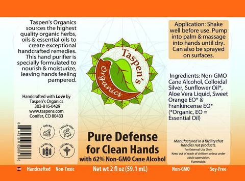 Taspen's Organics Hand Sanitizer Spray – 4 Fl Oz – Plant-Based Alcohol Formula | Made in USA Taspen's Organics  Bath and Body (10)