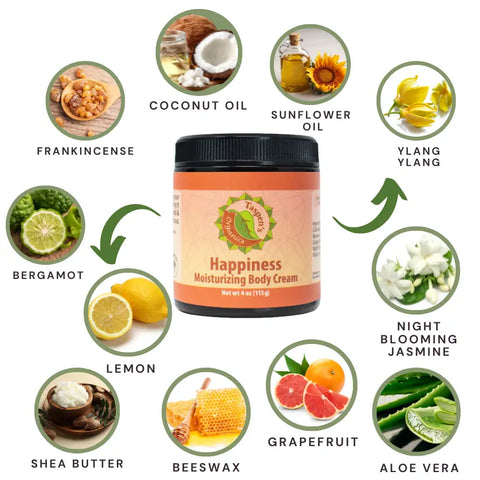 Taspen's Organics Happiness Moisturizing Body Cream – 4 oz – Organic Skin Nourisher | Made in USA Taspen's Organics  Bath and Body (10)