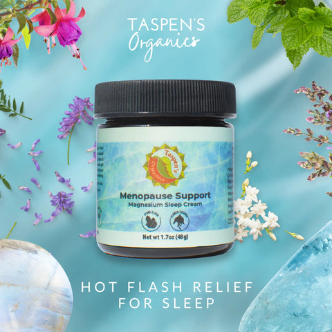 Taspen's Organics Magnesium Menopause Sleep Cream 4 oz – Natural Relief | Made in USA Taspen's Organics  Soothing Salves, Creams & Oils (2)