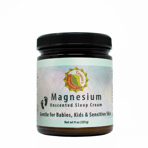 Taspen's Organics Magnesium Sleep Cream – 4 oz Unscented | Made in USA Taspen's Organics  Soothing Salves, Creams & Oils (2)