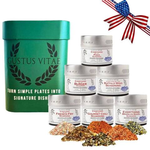 Taste of America- Classic USA Flavor Favorites | Gift Packaged Seasoning Collection | Set of 6 Gustus Vitae  Collections & Gift Sets
