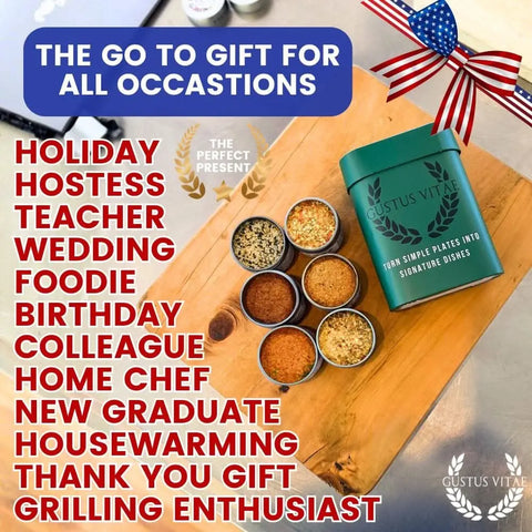 Taste of America- Classic USA Flavor Favorites | Gift Packaged Seasoning Collection | Set of 6 Gustus Vitae  Collections & Gift Sets