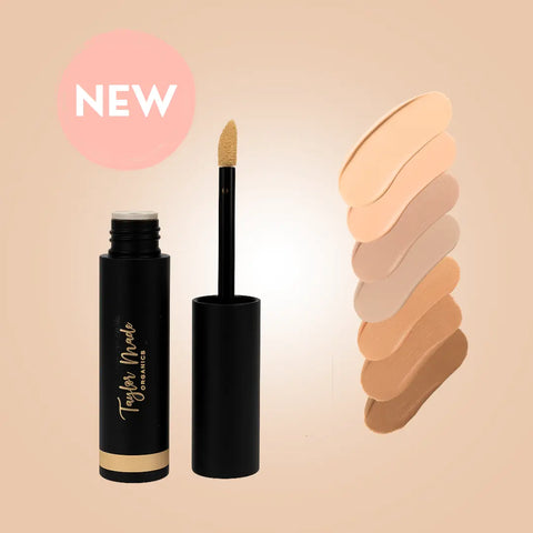 Taylor Made Organics 0.21oz Liquid Cream Concealer – 88% Organic Hydrating Formula | Made in USA Taylor Made Organics  concealer