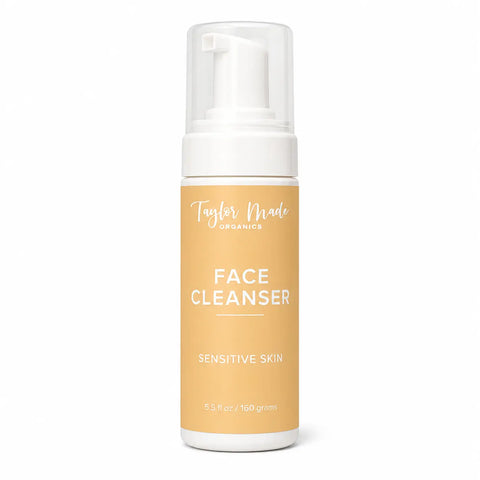 Taylor Made Organics Sensitive Skin Face Cleanser 5.5 Fl Oz – Calming Botanical Extracts | Made in USA Taylor Made Organics  Facial Cleansers