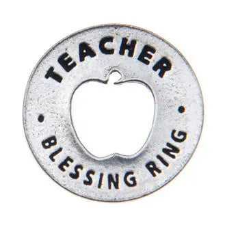Teacher Blessing Ring Charm – Recycled Pewter Keepsake Apple Token | Made in USA Whitney Howard Designs  Blessing Ring