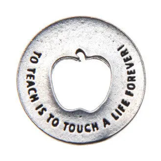 Teacher Blessing Ring Charm – Recycled Pewter Keepsake Apple Token | Made in USA Whitney Howard Designs  Blessing Ring