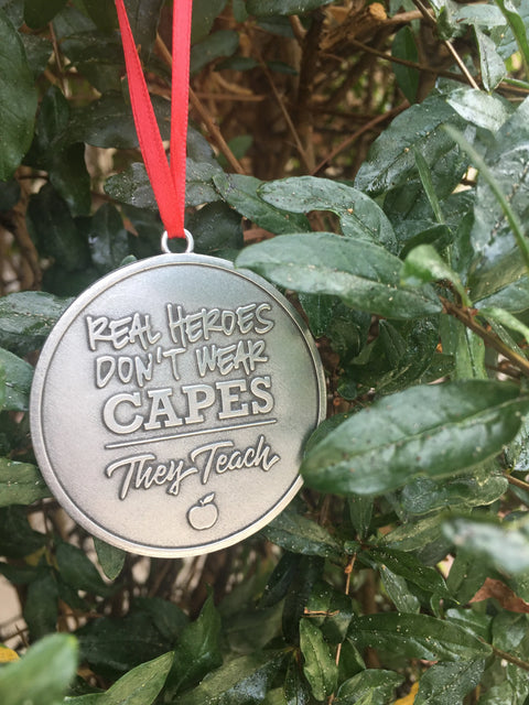 Teacher Love Inspire Holiday Ornament – Handcrafted Recycled Pewter – Inspirational Educator Gift | Made in USA Whitney Howard Designs  Ornaments