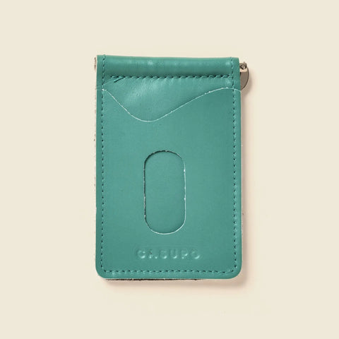 Teal Leather Money Clip Wallet 4.25 Inch – Minimalist Style | Handmade in USA CASUPO  Money Clip Wallet