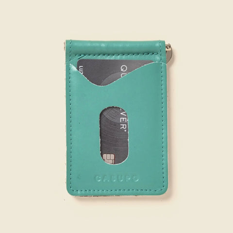 Teal Leather Money Clip Wallet 4.25 Inch – Minimalist Style | Handmade in USA CASUPO  Money Clip Wallet