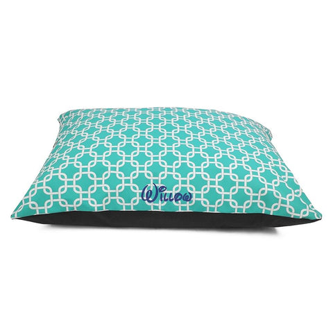 Personalized Links Dog Bed – Durable Poly-Cotton Cushion | Made in USA Majestic Pet 