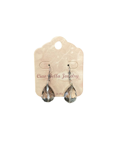 Teardrop Crystal Dangle Earrings – Lightweight Sterling Silver Jewelry – Hypoallergenic Gift | Made in USA Michelle Marie Boutique  Earrings