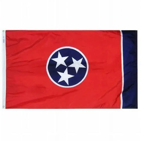 Tennessee State Flag – 200 Denier Outdoor Nylon with UV-Resistant SolarGuard Dyes | Made in USA Freedom Flag and Pole 