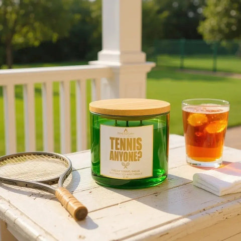 Tennis, Anyone? – Fresh Tennis Ball Scented 3 Wick Candle (17 Oz) Wick and Glow Candle Company™  Candles