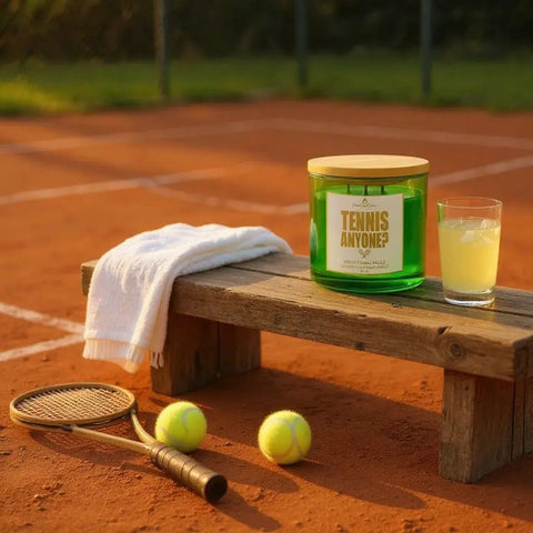Tennis, Anyone? – Fresh Tennis Ball Scented 3 Wick Candle (17 Oz) Wick and Glow Candle Company™  Candles