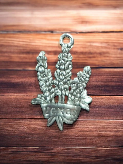 Texas Bluebonnet Wildflower Pewter Charm 1.75 Inch – Durable Keepsake | Made in USA Michelle Marie Boutique  Charm and Pendants