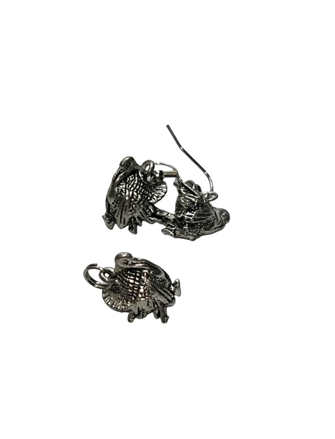 Thanksgiving Silver Turkey Charm Jewelry Set – Pewter Earrings and Necklace with Stainless Steel Hooks | Made in USA Michelle Marie Boutique  Jewelry Set