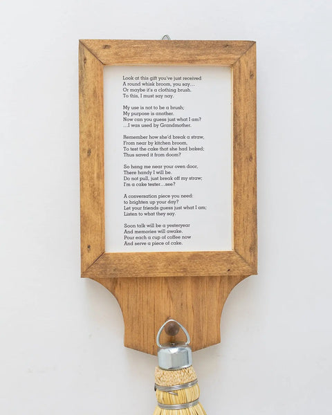 The Cake Tester Poem and Display Stoltzfus Brooms and Carpets  Kitchen + Dining