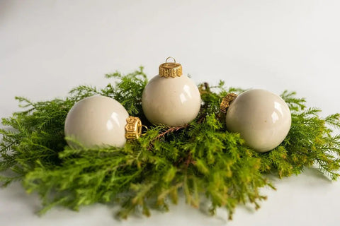 The Ceramic Christmas Ornament Set of 3 Millstream Home  Pottery