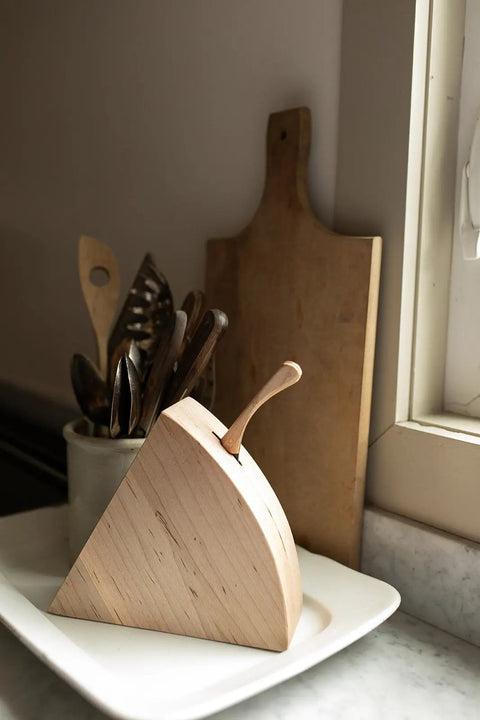 The Cheese Block With Hand-Forged Spreader Millstream Home  Kitchen + Dining 80.00 Maple