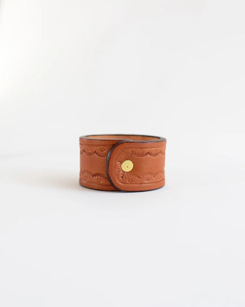 The Hand Stamped Leather Napkin Ring Fishers Harness  Kitchen + Dining
