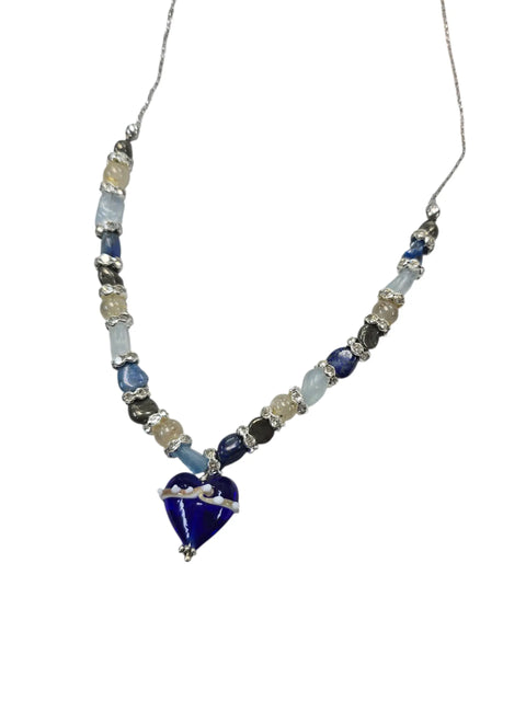 The Hope Collection Gemstone Jewelry | Lapis & Aquamarine Sterling Silver Cancer Charity Jewelry Set | Sterling Silver Michelle Marie Boutique  Jewelry Sets
