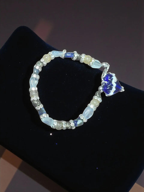 The Hope Collection Gemstone Jewelry | Lapis & Aquamarine Sterling Silver Cancer Charity Jewelry Set | Sterling Silver Michelle Marie Boutique  Jewelry Sets