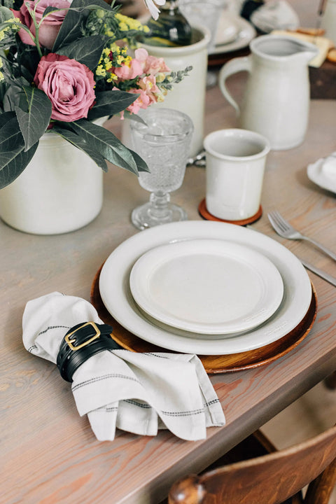 The Leather Coasters Set of 4 Millstream Home  Kitchen + Dining