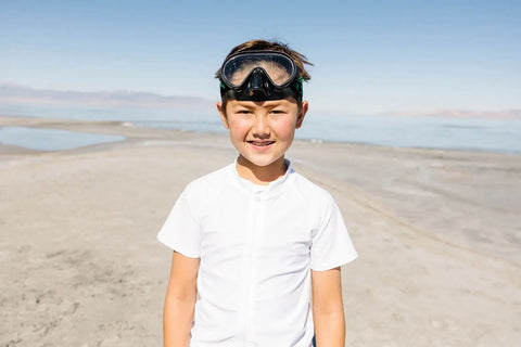 The Maze Youth Swim Mask 4-8 Years – Patented Anti-Fog Goggles With Abstract Print – Splash Place | Assembled in USA Splash Place  Youth Swim Mask
