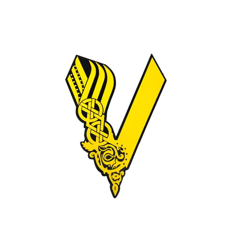 The Nordic Viking Wall Art - Black & Yellow - Decorative Wall Sign - Made in USA Chatelet Manufacturing   17.95 Default Title