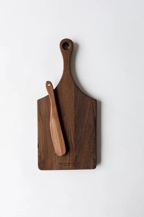 The Petite Cheese Board With Spreader Millstream Home  Kitchen + Dining 80.00 Walnut