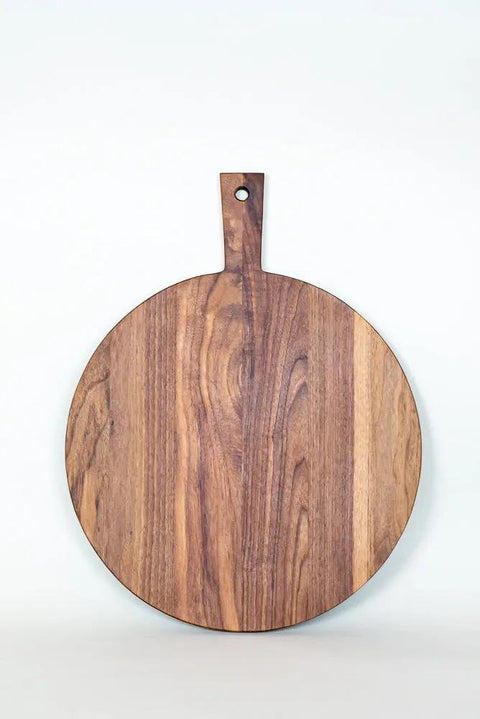 The Round Handcrafted Cutting Board Millstream Home  Kitchen + Dining 130.00 Walnut