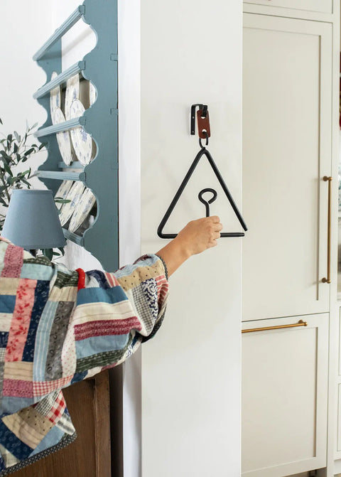 The Triangle Dinner Bell Emanuel Beiler Metalworks  Kitchen + Dining