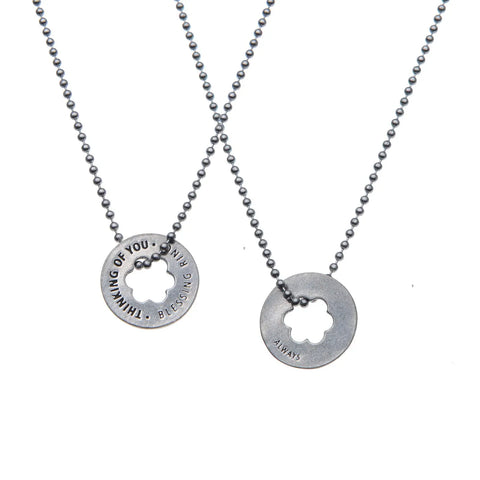 Thinking of You Blessing Ring Charm – Handcrafted Recycled Pewter Token | Pocket, Key Chain, Necklace | Made in USA Whitney Howard Designs  Blessing Ring