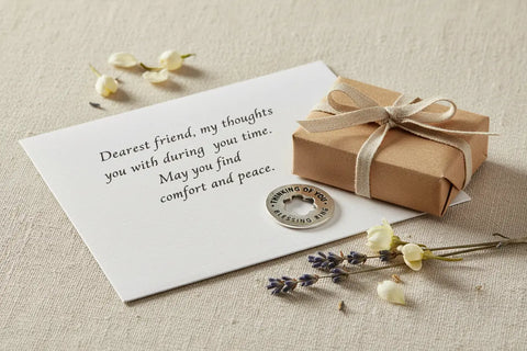 Thinking of You Blessing Ring Charm – Handcrafted Recycled Pewter Token | Pocket, Key Chain, Necklace | Made in USA Whitney Howard Designs  Blessing Ring
